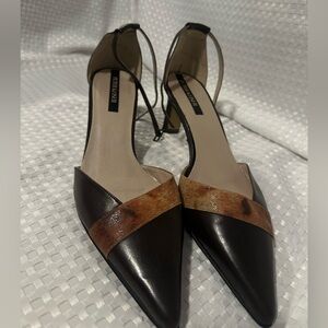 Peter Kaiser Black and Brown Heels/ pre-owned/ Size 7 1/2